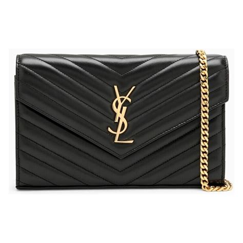 pochette yves saint laurent con catena|Portafogli Saint Laurent donna .